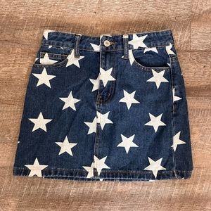 Star Denim Skirt | XS
